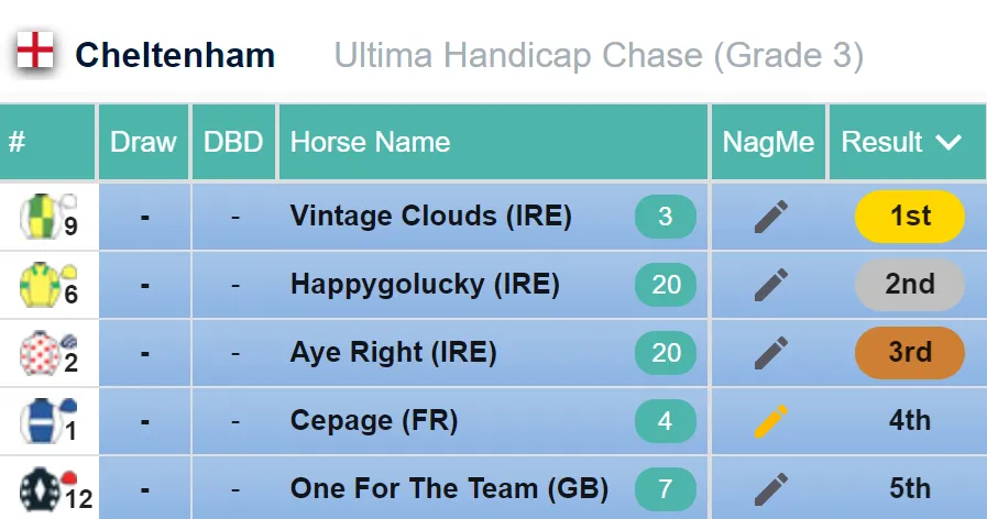 Ultima Handicap Chase Result 2021