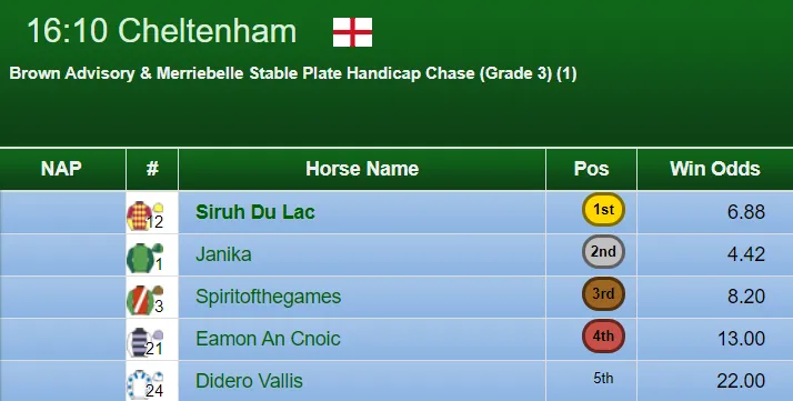 Brown Advisory Handicap Chase Result 2019