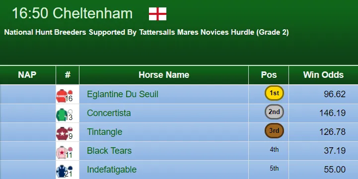 Mares Novice Result 2019