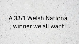 A 33/1 Welsh National winner we all want!