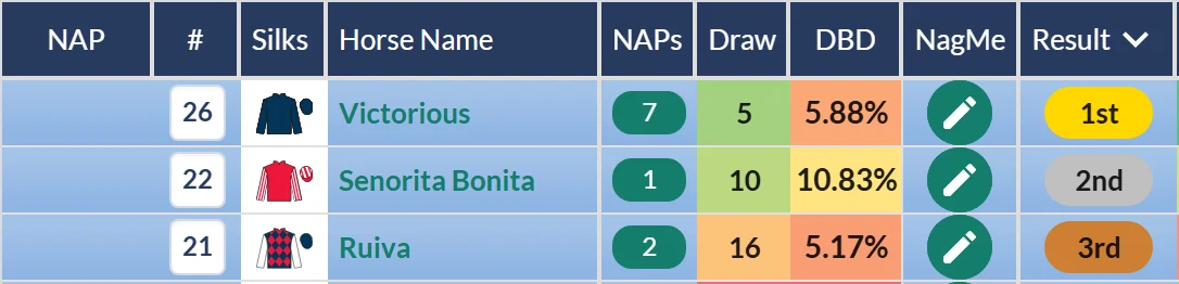 Queen Mary Stakes result on RatingTheRaces: Senorita Bonita second behind Victorious