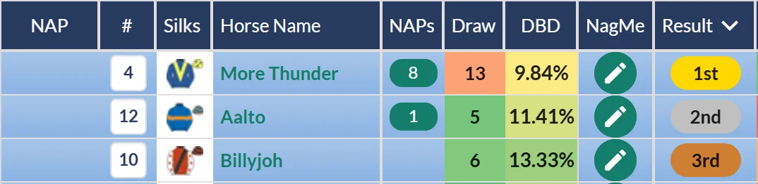 Bunbury Cup result on RatingTheRaces: Aalto second