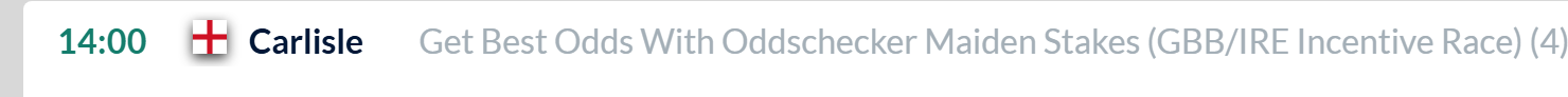 The course name link in the race header