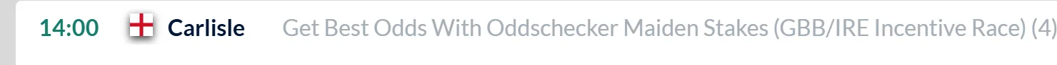 The course name link in the race header