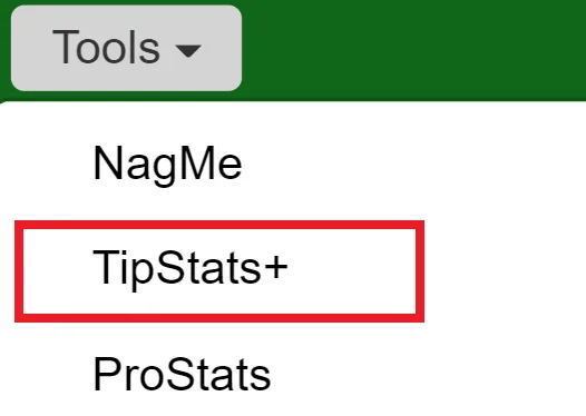 Opening TipStats from the Tools menu
